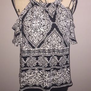 Iz Byer black and white blouse